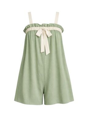 RIVIR Boutique Tie-Front Romper – Sage